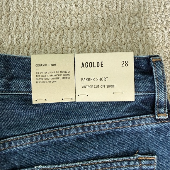 Agolde Parker Vintage Cut Off Short in Caution - Picture 2 of 6